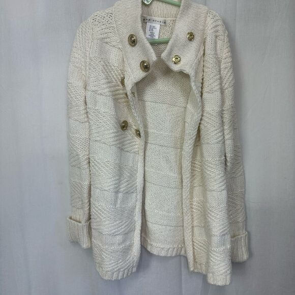 Max Studio Acrylic Blend Chunky Knit Stripe Cardigan Tunic Jacket Sweater 6X - Picture 7 of 9